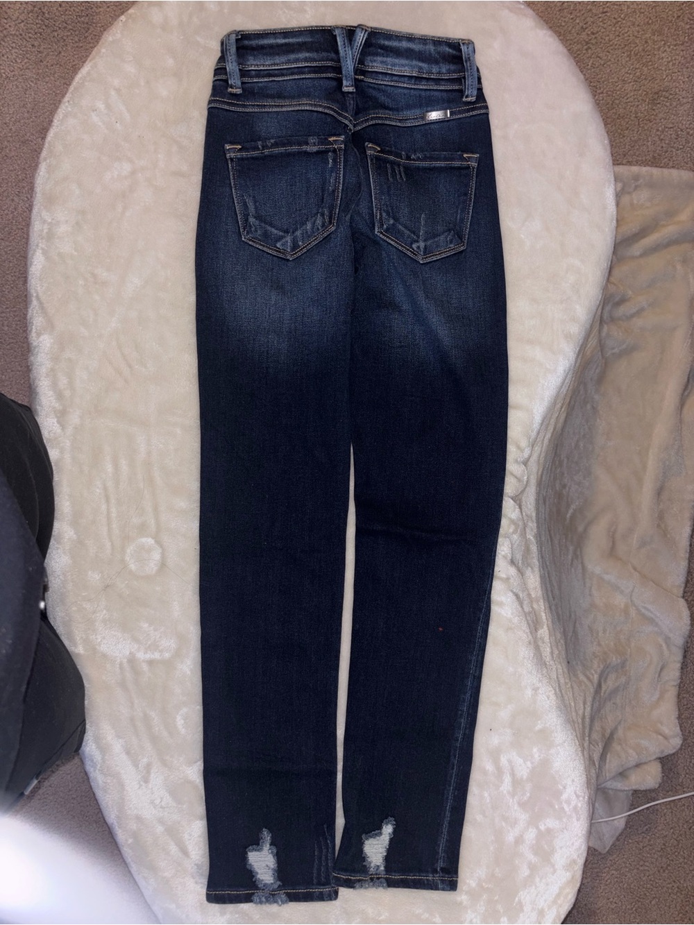 KanCan Dark Blue Skinny Jeggings with Subtle Distress